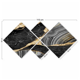 Wallity Conjunto de 4 Cuadros Decorativos en MDF Multicolor